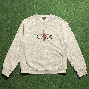 J.Crew Men’s  Reimagined SPELLOUT Row 14 oz. Sweater Medium Gray
